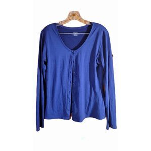 Bluish purple Patagonia button up cardigan size medium organic cotton blend